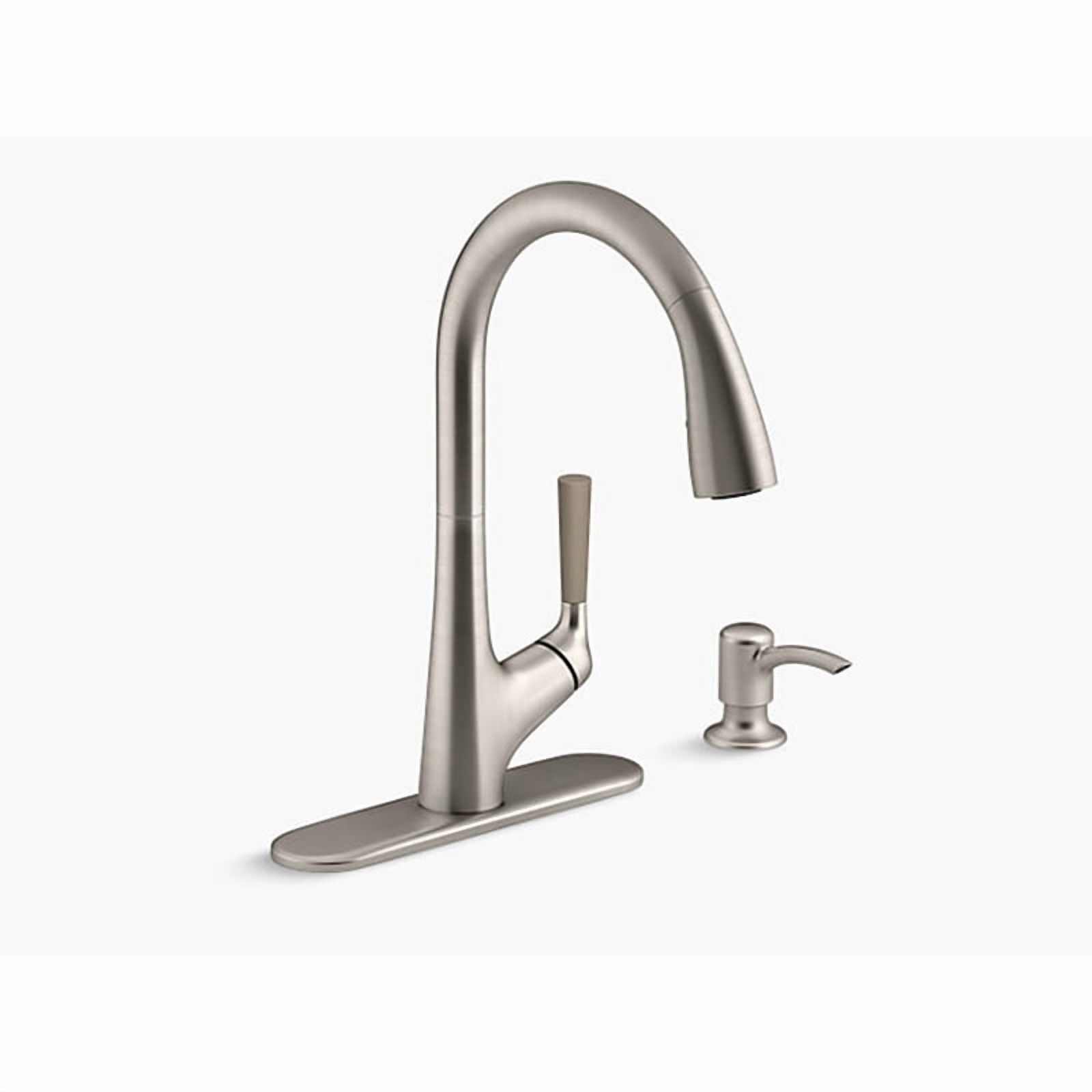 Kohler R562-SD-VS Vibrant Stainless Steel Malleco Pull-Down Kitchen Faucet Kit