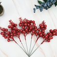 thumbnail image 5 of ZOELNIC 20PCS Christmas Glitter Berries Stems Artificial Christmas Picks for Christmas Tree Ornaments, Wreath, Crafts, Holiday and Home Decor, Red, 5 of 6