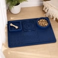 thumbnail image 2 of Pet Feeding Mat Waterproof Nonslip Cats and Dogs Water Bowl Mat | Silicone Raised Edges Contain Food & Water Spills, Easy To Clean, Bpa-Free, Reinforced To Resist Collapse, 2 of 5