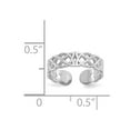 thumbnail image 2 of 14K White Gold Ring Band Toe Polished with Design, Size 7, 2 of 2