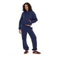 thumbnail image 2 of Forever 21 Women's Blue Loungewear Cropped Hoodie, Elastic Hem Design for Cozy Lounging, M, 2 of 6