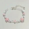 thumbnail image 2 of Elegant Crystal Flowers Bracelet For Women Sweet Girl Blossom Moon Brac Bow F3D8, 2 of 4