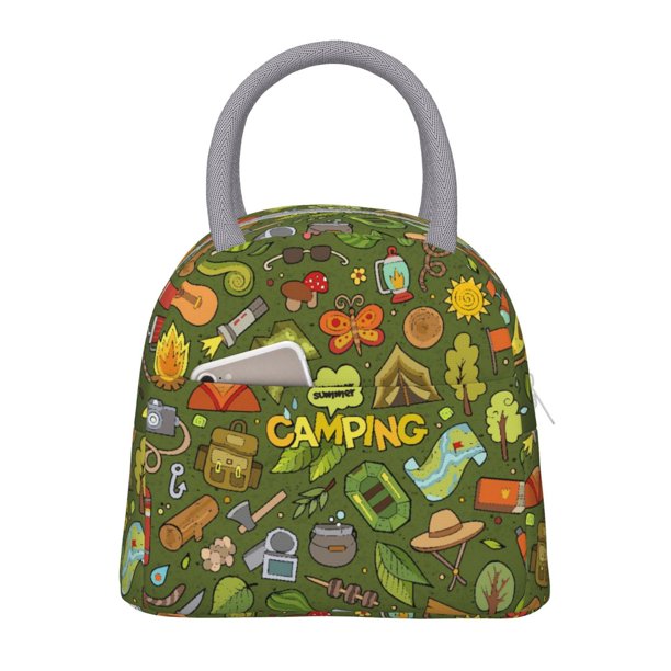 Balery Camping 1 Bolsa de Almuerzo para Mujeres, Caja de Almuerzo, Bolsa de Almuerzo Pequeña Impermeable, Tote de Almuerzo Reutilizable con Gran Capacidad