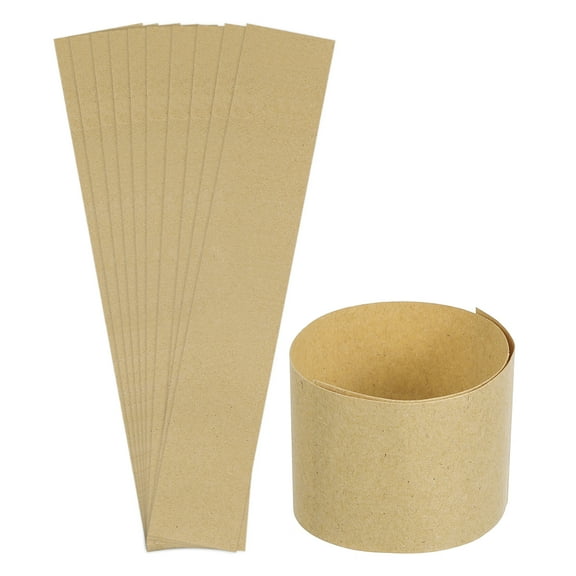 Uxcell Pack of 100 Money Band Bundles, Self-Adhesive Bill Wrappers, 5"x1.18", Brown
