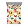 thumbnail image 2 of Watercolor Flower Bedding Set with Sheet & Covers, Spring Flora Pattern Print Painting Effect Country Style Artwork, Printed Bedroom Decor 2 Shams, 4 Sizes, Multicolor, by Ambesonne, 2 of 3