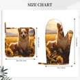 thumbnail image 3 of Honeii Pastoral Sunflower Corgi patten Oven Mitts and Pot Holders Sets, Baker Oven Mitts, Mittens for Kitchen Decor, Baking Lover over Gloves Gifts, 3 of 7
