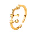 thumbnail image 1 of Anillo de estudiante con acabado galvanizado, diseño de apertura ajustable, símbolo de estrella, anillo a juego para pareja, joyería de aleación, regalo, 1 of 8