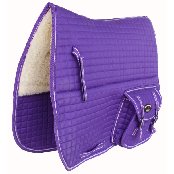 Horse Quilted ENGLISH SADDLE PAD Pockets Dressage Aussie Australian