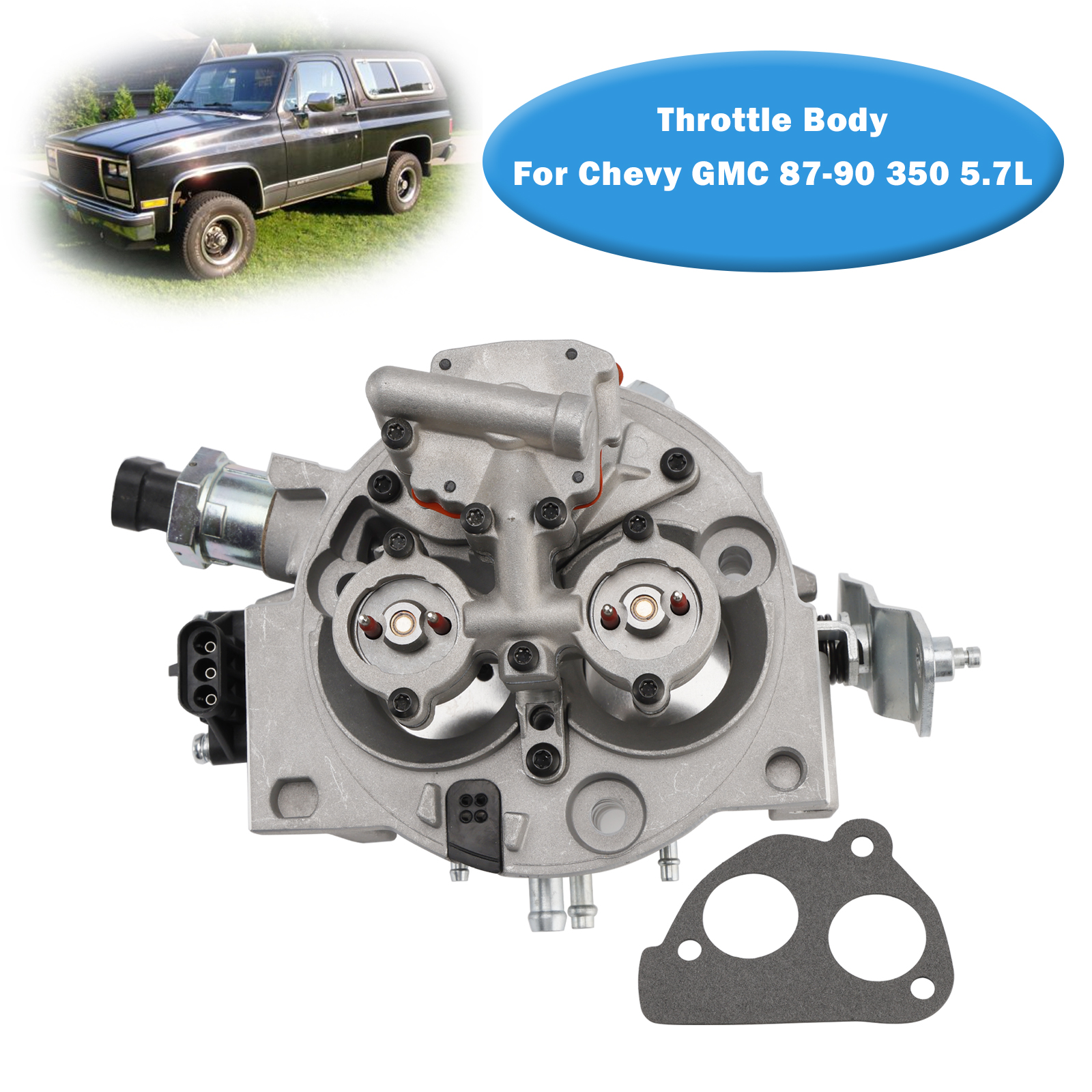 TBI Throttle Body Assembly, for 1987-1990 Chevy/GMC 5.7L V8 Trucks (Silverado, Tahoe, Suburban)