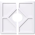 thumbnail image 1 of Ekena Millwork CMP18EY2-05000 18 in. OD x 5 in. ID Square Embry Architectural Grade PVC Contemporary Ceiling Medallion - 2 Piece, 1 of 4
