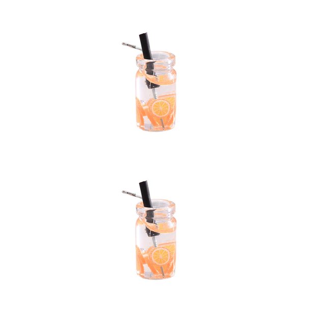 Bewildely Llavero Pendiente Llavero DIY Mano de obra de vidrio Mujer Suministros Artesanías multifuncionales Keyholder Orange10 * 18mm Naranja10*18mm 2piezas