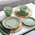 thumbnail image 2 of Better Homes & Gardens 12-Piece Bamboo Melamine Green Reactive Dinnerware Set, 2 of 20