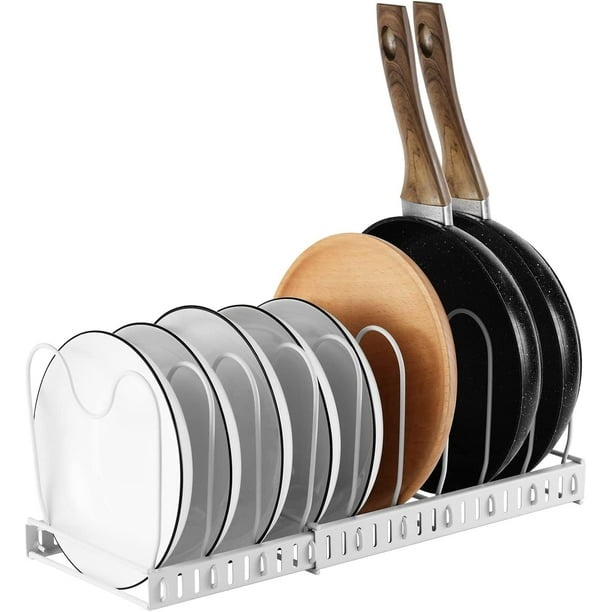 Torubia Expandable Pot and Pan Organizers Rack,10 Adjustable Dividers