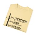 thumbnail image 3 of Inspiring Hispanic Renewed Christianity Statements Devotee Motivational Spanish Religious Uplifting Verses Unisex Garment-Dyed T-shirt, 3 of 4