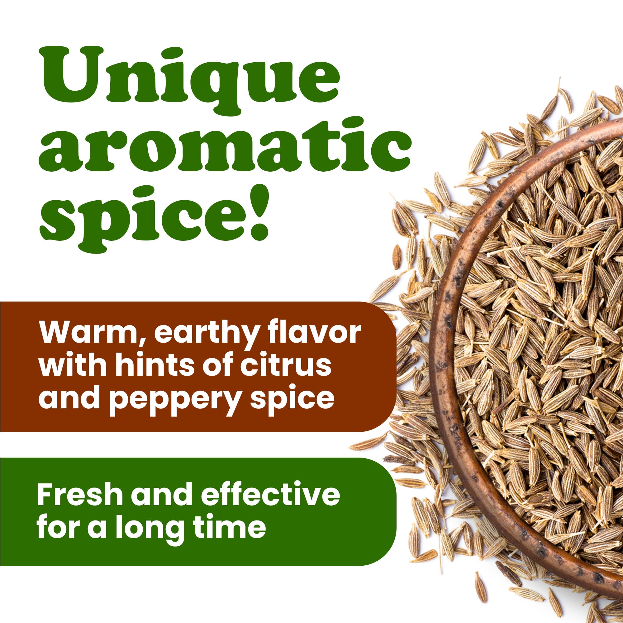 Organic Cumin Seeds, 2 Pounds – 100% Natural, Non-GMO, Aromatic Seasoning, Perfect for Spices, Baking and Pickling, Vegan, Kosher, Bulk — by Food to Live