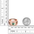 thumbnail image 4 of Gem Stone King 3.04 Ct Cushion Green Malachite 18K Rose Gold Plated Silver Men's Ring (Size 10), 4 of 4