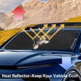thumbnail image 6 of Xixirimido Car Windshield Sun Shade Car Sun Visor Block UV Rays Foldable Automotive Windshield Sunshades Front Window Sun Blocker Keep Your Vehicle Cool, Bernese Mountain Dog Black, 6 of 8