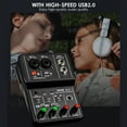 thumbnail image 4 of HLONK USB Audio Interface Sound Card 2-In 2-Out 16bit 48kHz Phantom Power, 4 of 7