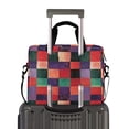 thumbnail image 2 of FORMRS 16" Laptop Bag Carrying Sleeve Case with Handle Travel Shoulder Briefcase, Red and Purple Plaid Pattern, 2 of 8