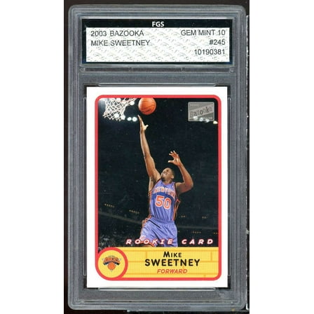Mike Sweetney Rookie Card 2003-04 Bazooka #245 FGS 10 GEM MT