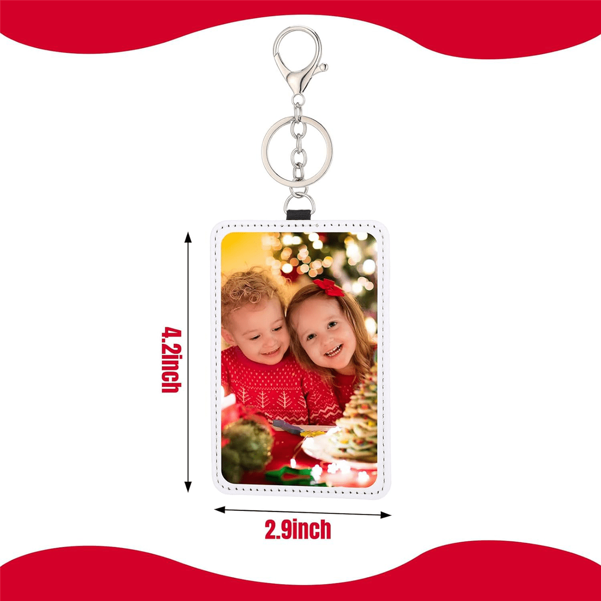 12 Pcs Sublimation Work Card Holder Portable Transportation Leather Badge Holders Printable