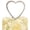 Gold, variant on Sparkling Collection Single Heart Cake Topper in Silver - Large
