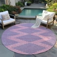thumbnail image 6 of Addison Rugs Chantille Indoor/Outdoor Transitional Geometric Pink Washable Round Rug, 8' x 8', 6 of 6