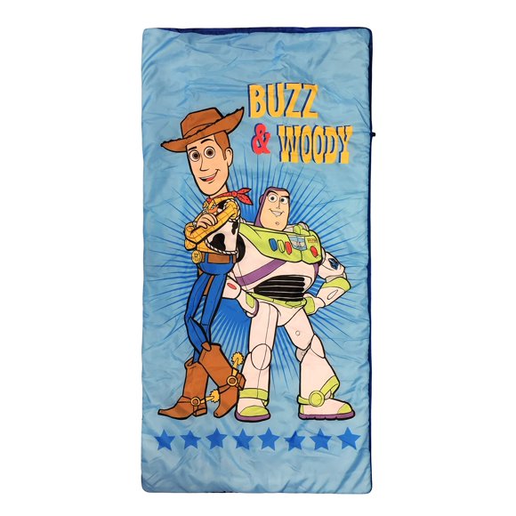 Jay Franco Disney Pixar Toy Story to Infinity & Beyond Sac de Couchage - Sac de Couchage Léger et Confortable pour Enfants - avec Woddy et Buzz Lightyear (Produit Officiel Disney Pixar)