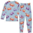 thumbnail image 2 of joogoo Crabs and Bubbles 2 Piece Long Sleeve Tee and Pants Cotton Pajama Set 6Y, 2 of 7