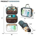 thumbnail image 3 of Juego de neceser de viaje: neceser de viaje colgante + bolsa de líquido cosmético 311 TSA + bolsa organizadora de accesorios ultraligera (verde), 3 of 5