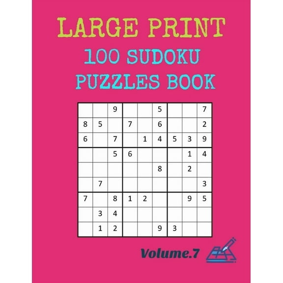 Large Print 100 Sudoku Puzzles Book: Volume.7, (Paperback)