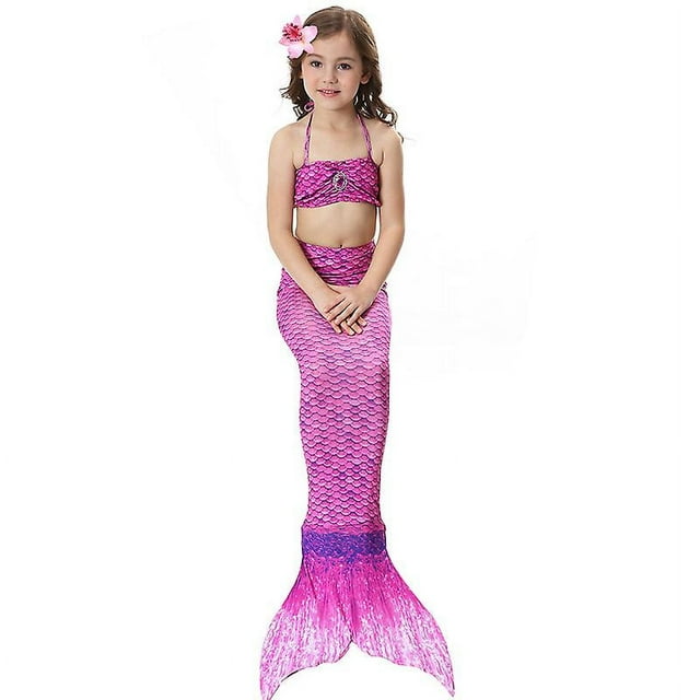 Girls Mermaid Tail Swimsuit Bikini Set Swimwear Swimming Costume Bathing