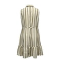 thumbnail image 4 of Vestido George para Mujer Corto con Olan en Ruedo, Sin Mangas, Botones en Pecho Beige Talla M, 4 of 4