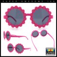 thumbnail image 2 of Girls Kids Daisy Flower Rim Round Circle Plastic Cute Lolita Sunglasses Pink, 2 of 8