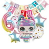 Party's Balloons for Chrildren Surprise Birthday Balloon Bouquet Decorations Surprise Doll Banner Chirldren's Party for LOL