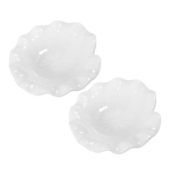 2 Pcs Imitation Porcelain Dishes Dessert Dish Dinner Dish Dinner Plate