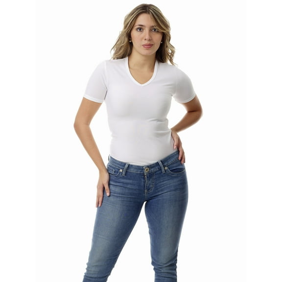 Womens Microfiber V-Neck T-shirt