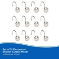 thumbnail image 5 of Kenney Erin Rust-Resistant Brushed Nickel Decorative Shower Curtain Hooks, Set of 12, 5 of 6