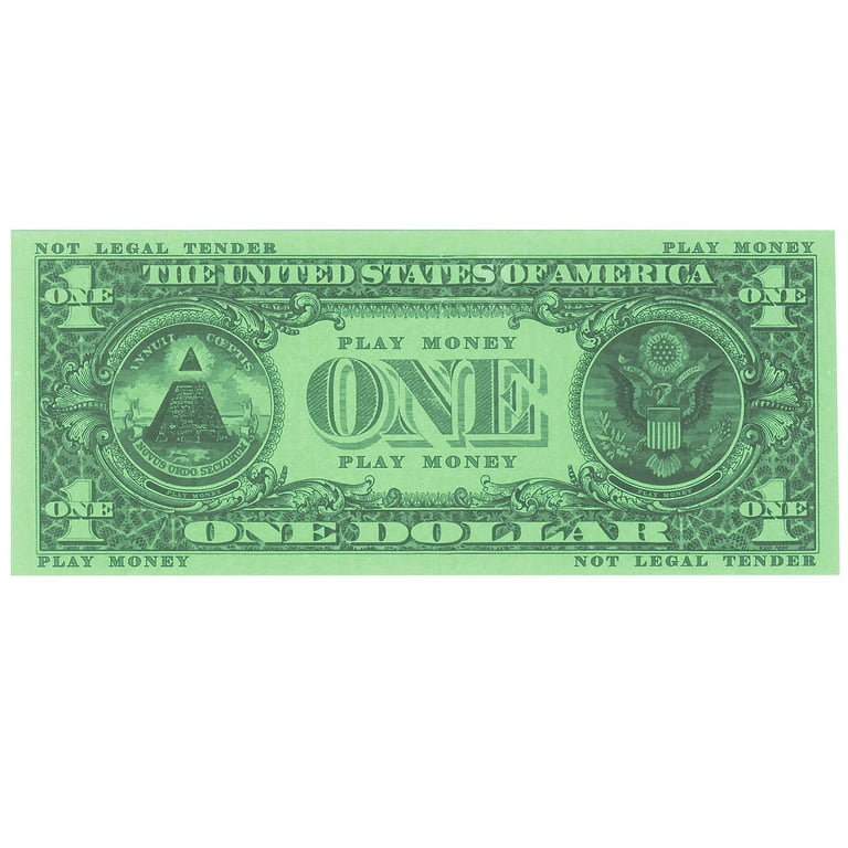 Learning Advantage One Dollar Play Bills - Set of 100 $1 Paper Bills 