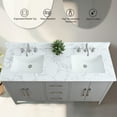thumbnail image 5 of Vanity Art 60” Double Sink Bathroom Vanity Cabinet with Engineered Marble Countertop, 5 of 11