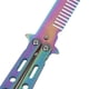 thumbnail image 2 of Peine de acero inoxidable Plegable Práctica Entrenamiento Mariposa Cuchillo Peine Barba Cepillo Tmvgtek Cuidado Belleza, 2 of 9