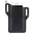 thumbnail image 2 of Deago Men's Leather Cell Phone Holster Phone Case​ Pouch Waist Bag Purse Sheath with Belt Loop (Black), 2 of 9