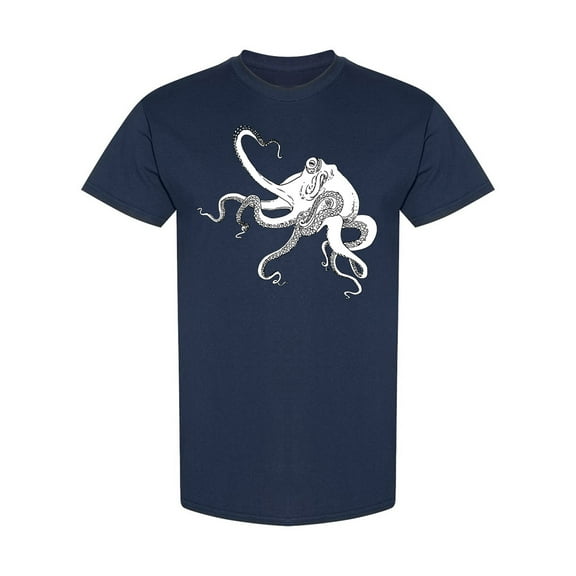 Octopus Design T-Shirt Men -Image by Shutterstock, Male 3X-Large