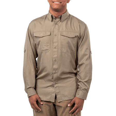 Realtree Mens Long Sleeve Hunting Guide Shirt Timber Wolf Size Extra Large