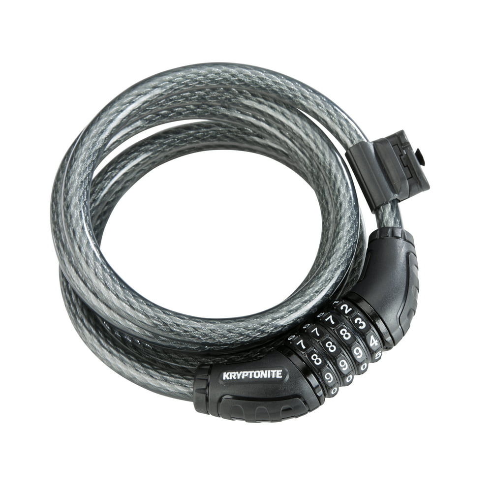 Kryptonite Resettable 12mm Cable Combo Bicycle Lock - Walmart.com ...