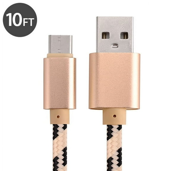 USB Type C Cable Charger, FREEDOMTECH 10ft USB C to USB A Charger Nylon Braided Cable Fast Charger Cord For Samsung Galaxy Note 8, Galaxy S8/S8 , Apple New Macbook, Nexus 6P 5X, Google Pixel, LG G5 G6