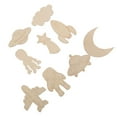 thumbnail image 6 of HORIALENCE Outer Space Wood Crafts Wood Shapes 27Pcs 4.91X3.65X0.12In, 6 of 8