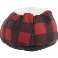 thumbnail image 5 of Rae Dunn Women's Merry Merry Plaid Plush Faux Fur Christmas Cozy Slippers-Red / S/M, 5 of 6