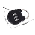 thumbnail image 2 of SHOWERORO 4Pcs Combination Lock Metal Padlock with 3 Digit Code for Gym Locker Toolbox and Luggage Black, 2 of 7