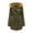 Army Green, variant on Tiqkatyck Puffer Jacket Womens Clearance, Women's Winter Padded Jacket with Fluffy Collar Loose Winter Tops, Winter Coats for Women Army Green L